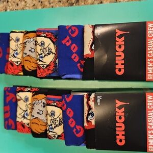 NWT- Chucky Good Guy Socks - Multicolor-6pack X Two Packs